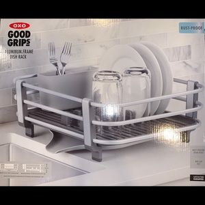 OXO Good Grips Rustproof Aluminum Dish Rack NEW
